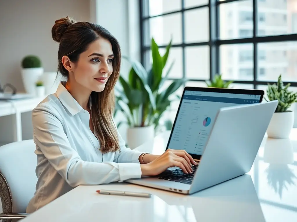 A professional using Jovia Platform's virtual card feature on a laptop, showcasing the ease of creating and managing virtual cards for secure online transactions.